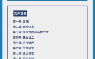 基金投资运作管理办法核心要点有哪些？