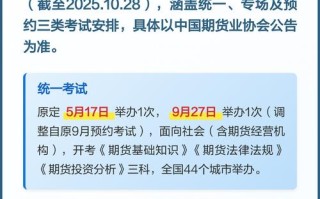 2025期货考试何时安排？
