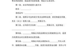 个人投资理财协议书有哪些关键条款？