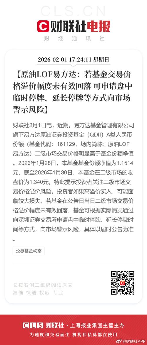 易方达原油基金溢价率为何这么高？-第2张图片-华宇铭诚